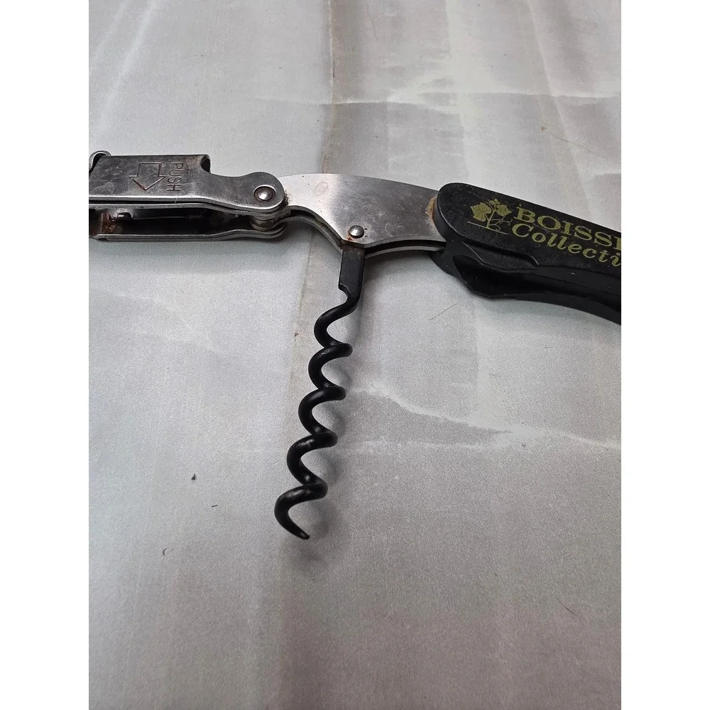 Boisset Collection Waiters Corkscrew Wine Opener Foil Cutter‎ Black Silver A6